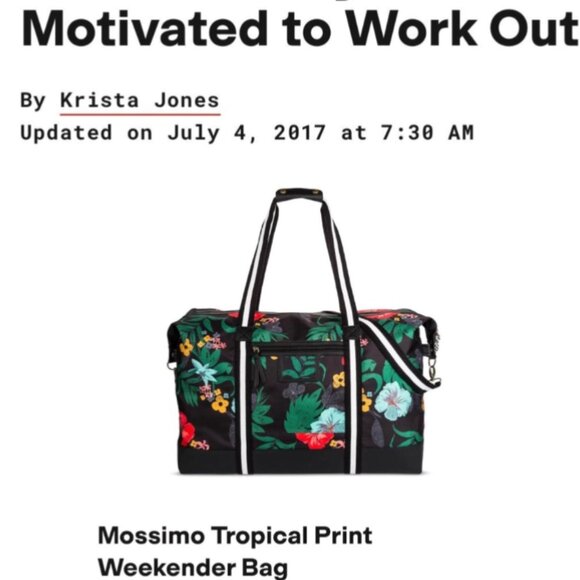 Mossimo Tropical Print Large Weekender / Gym Bag 2017 Target Limited Release - Picture 5 of 16